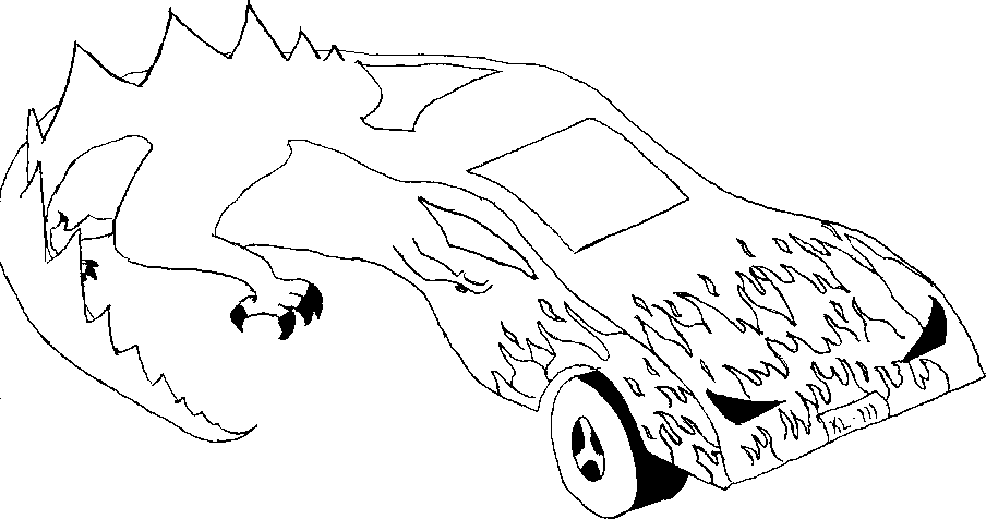 [Back of a dragon and front of a car]