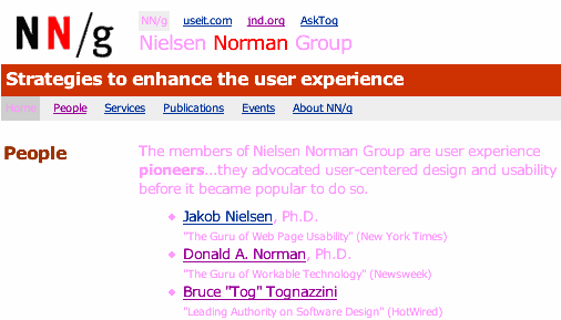 [Nielsen Norman Group: Enhancing the user experience with pink on white]